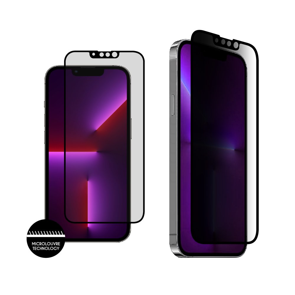 IDOL 1991 TEMPERED GLASS IPHONE 13 PRO/IPHONE 13 6.1" 9H 0.30mm PREMIUM PRIVACY ANTISPY SEMI CURVED FULL GLUE BLACK
