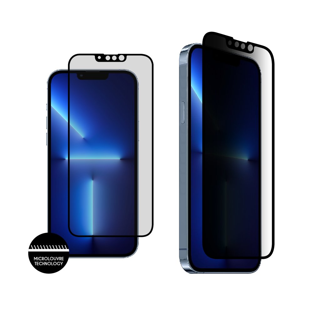 IDOL 1991 TEMPERED GLASS IPHONE 13 PRO MAX 6.7" 9H 0.30mm PREMIUM PRIVACY ANTISPY SEMI CURVED FULL GLUE BLACK