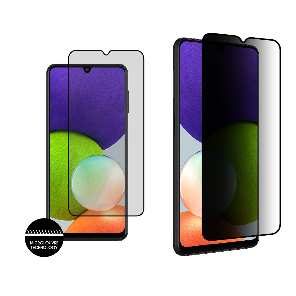 IDOL 1991 TEMPERED GLASS SAMSUNG A22 4G A225 6.4" 9H 0.25mm PREMIUM PRIVACY ANTISPY SEMI CURVED FULL GLUE BLACK