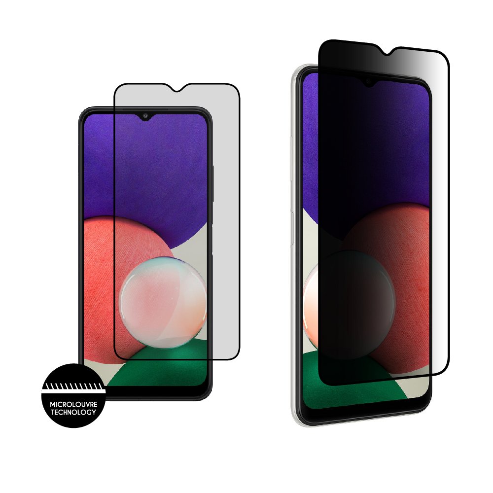 IDOL 1991 TEMPERED GLASS SAMSUNG A22 5G A226 6.6" 9H 0.25mm PREMIUM PRIVACY ANTISPY SEMI CURVED FULL GLUE BLACK