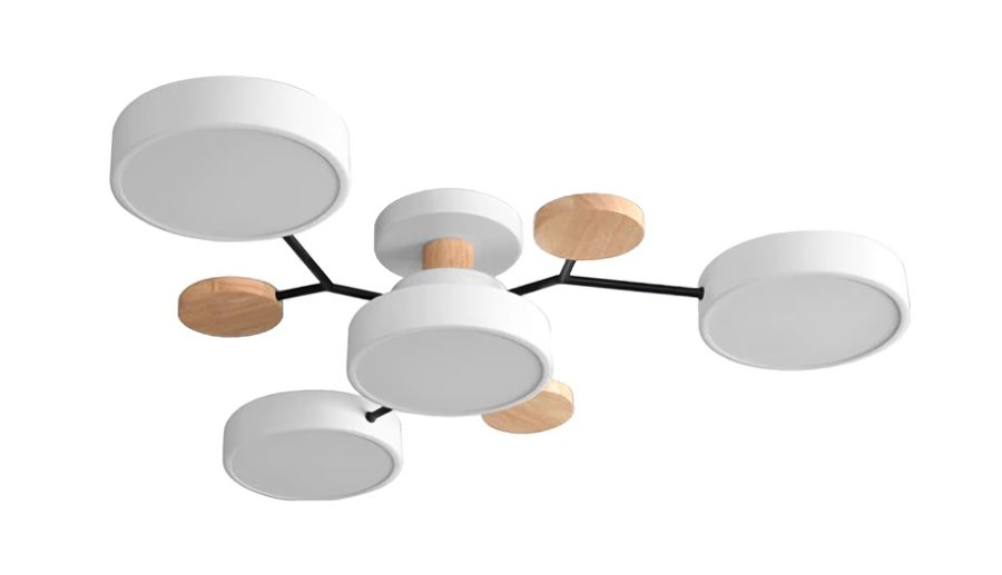 POWERTECH LED φωτιστικό οροφής HLL-0042, 48W, 4000K, 4x Φ18cm, λευκό