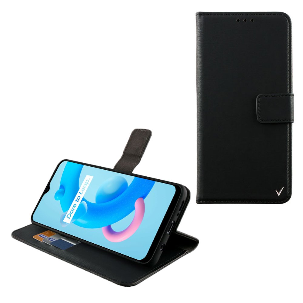 VOLTE-TEL ΘΗΚΗ REALME C11 2021 6.52" ALLURE MAGNET BOOK STAND CLIP BLACK