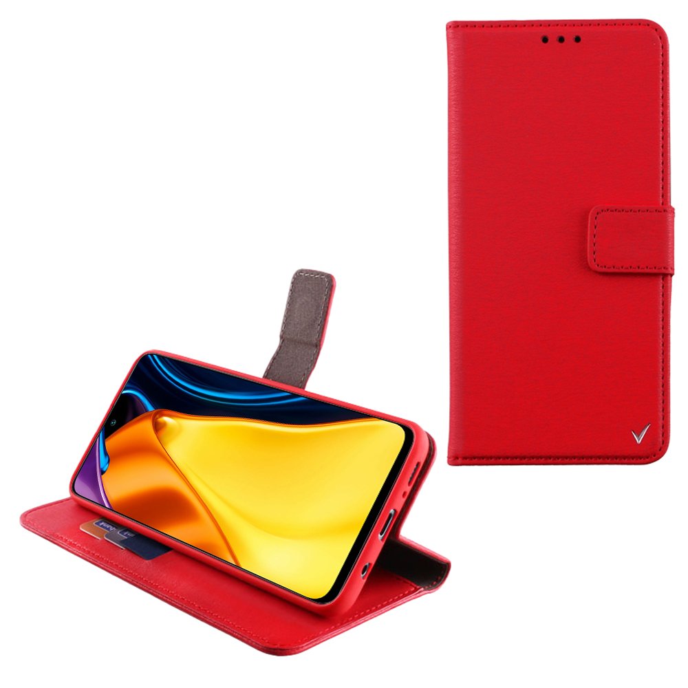 VOLTE-TEL ΘΗΚΗ XIAOMI POCO M3 PRO 4G/POCO M3 PRO 5G 6.5" ALLURE MAGNET BOOK STAND CLIP RED