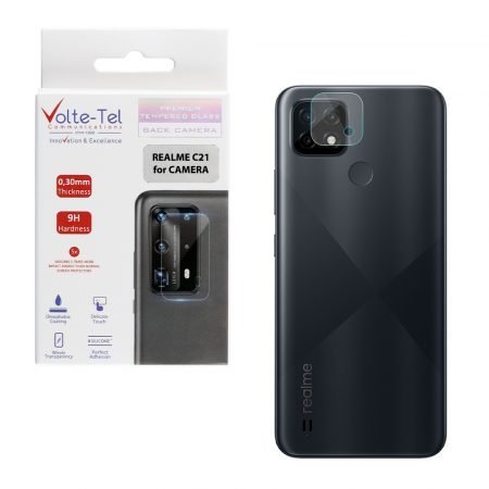 VOLTE-TEL TEMPERED GLASS REALME C21 6.5" 9H 0.30mm FOR CAMERA