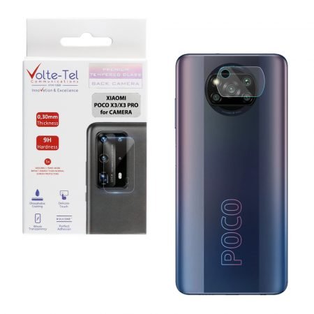 VOLTE-TEL TEMPERED GLASS XIAOMI POCO X3/X3 PRO 6.67" 9H 0.30mm FOR CAMERA