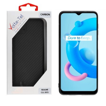 VOLTE-TEL ΘΗΚΗ REALME C11 2021 6.52" CARBON CAMERA PROTECTIVE BLACK
