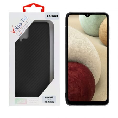 VOLTE-TEL ΘΗΚΗ SAMSUNG A12 A125/A12 NACHO A127 6.5" CARBON CAMERA PROTECTIVE BLACK A125/A12 NACHO A127