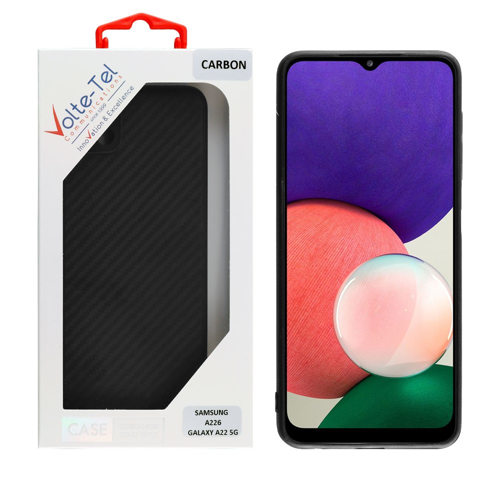 VOLTE-TEL ΘΗΚΗ SAMSUNG A22 5G A226 6.5" CARBON CAMERA PROTECTIVE BLACK