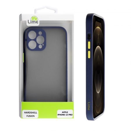 LIME ΘΗΚΗ IPHONE 12 PRO 6.1" HARDSHELL FUSION FULL CAMERA PROTECTION BLUE WITH YELLOW KEYS