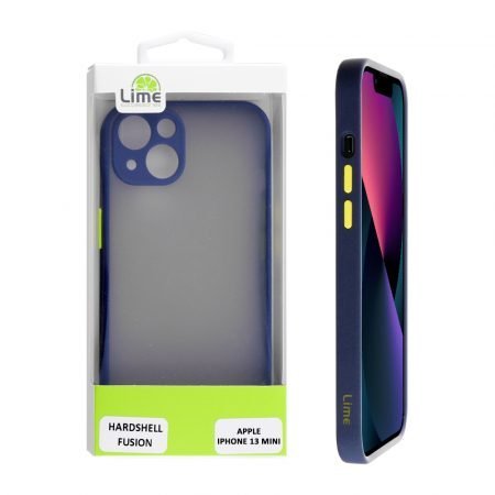 LIME ΘΗΚΗ IPHONE 13 MINI 5.4" HARDSHELL FUSION FULL CAMERA PROTECTION BLUE WITH YELLOW KEYS