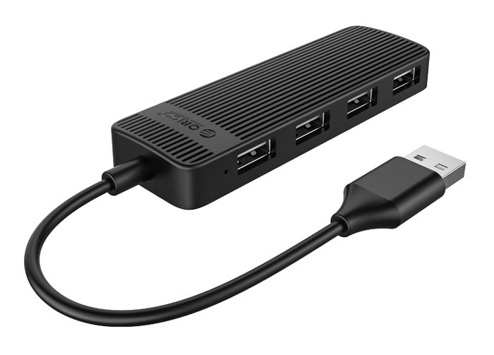 ORICO USB hub FL02, 4x θυρών, 480Mbps, USB σύνδεση, μαύρο