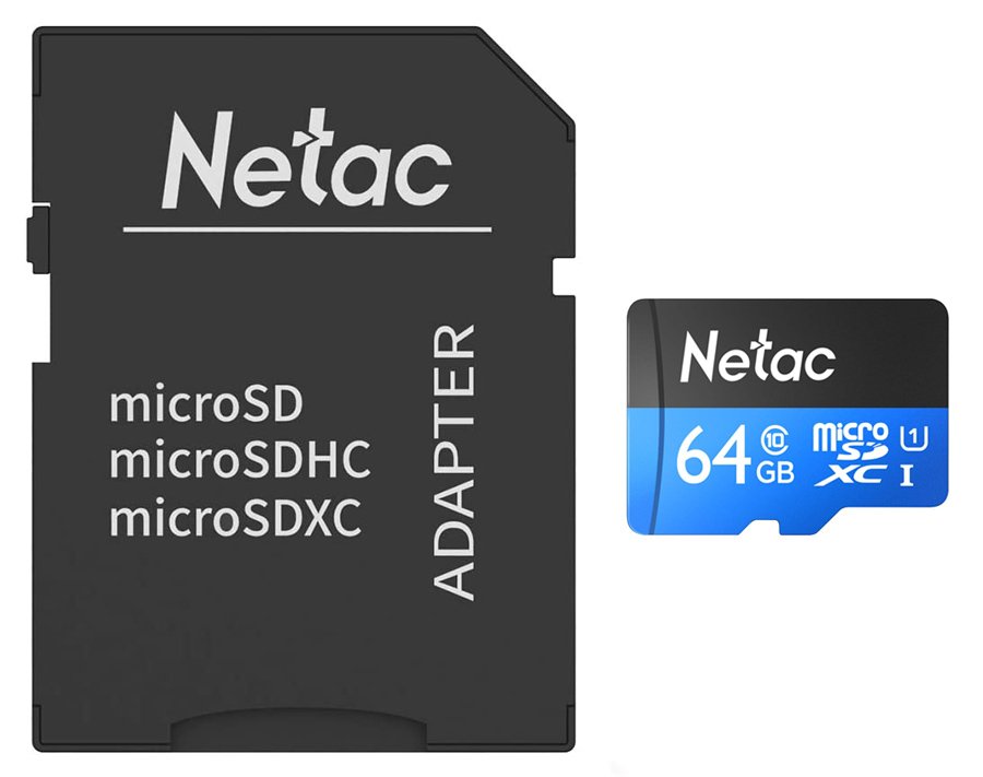 NETAC κάρτα μνήμης MicroSDXC P500 Standard, 64GB, 90MB/s, Class 10