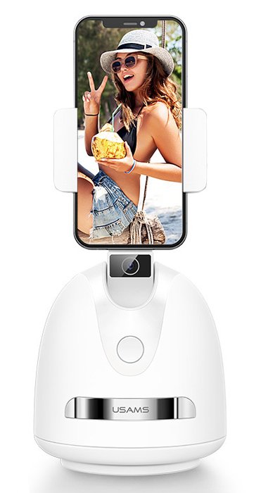 USAMS βάση για smartphone με smart face tracking US-ZB239, λευκή