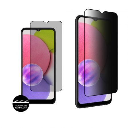 IDOL 1991 TEMPERED GLASS SAMSUNG A03s A037 6.5" 9H 0.25mm PREMIUM PRIVACY ANTISPY SEMI CURVED FULL GLUE BLACK