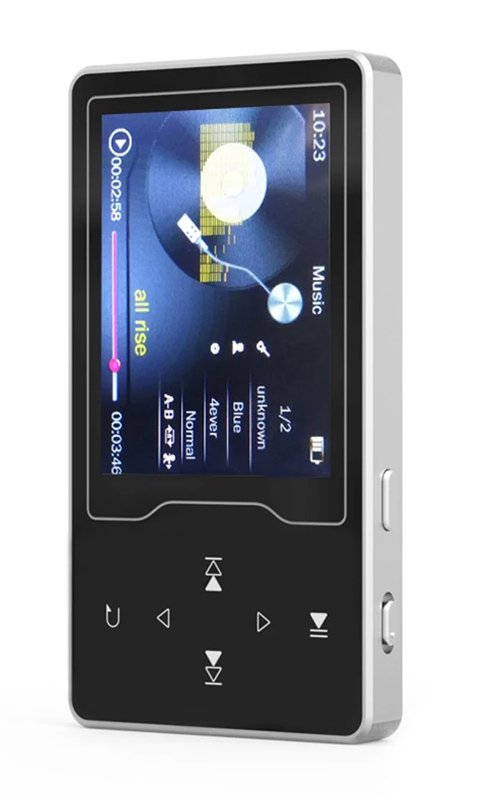 RUIZU MP3 player D08 με ηχείο, 2.4", 16GB, ελληνικό μενού, μαύρο