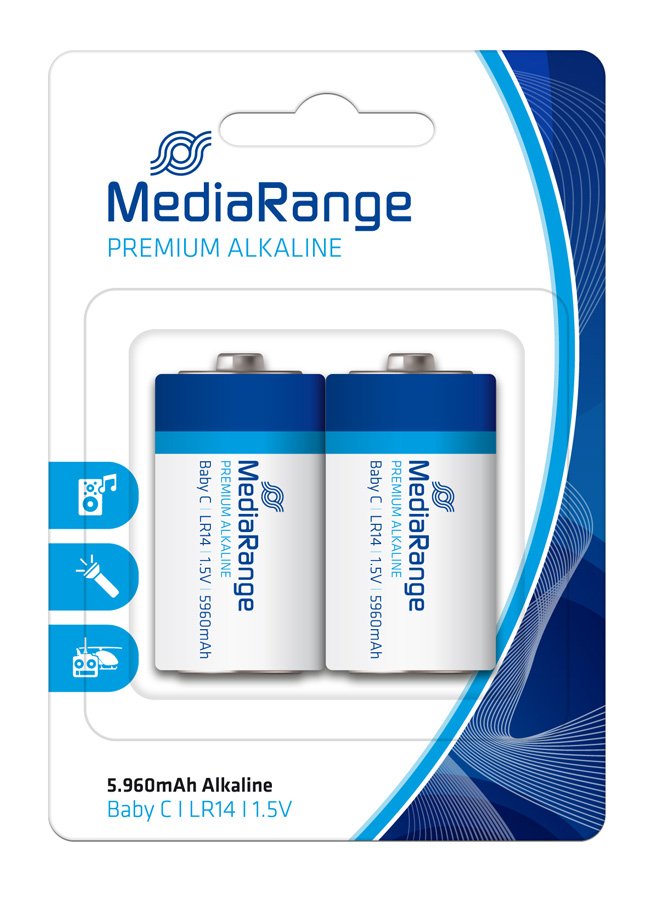 MEDIARANGE Premium αλκαλικές μπαταρίες Baby C LR14, 1.5V, 2τμχ