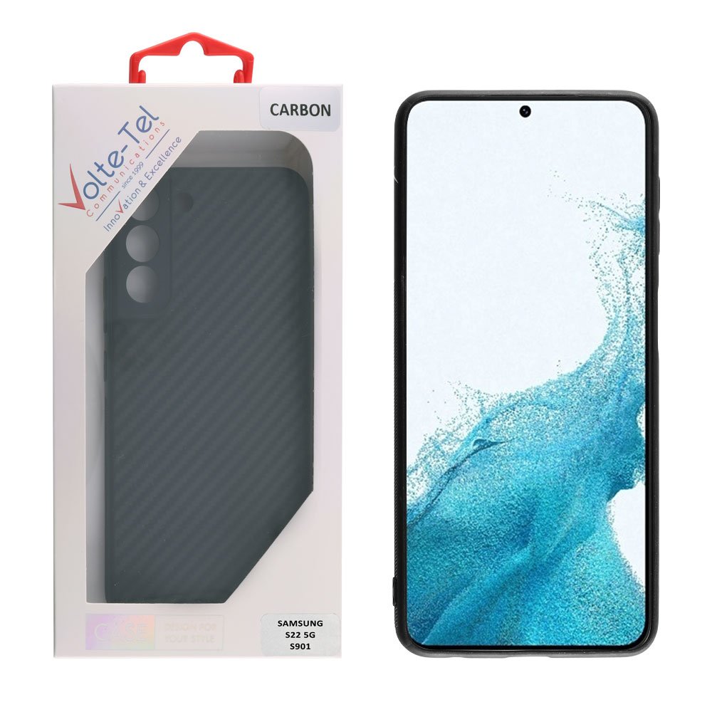 VOLTE-TEL ΘΗΚΗ SAMSUNG S22 5G S901 6.1" CARBON CAMERA PROTECTIVE BLACK
