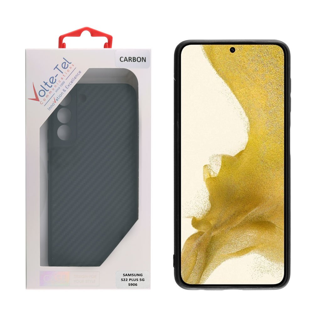 VOLTE-TEL ΘΗΚΗ SAMSUNG S22 PLUS 5G S906 6.6" CARBON CAMERA PROTECTIVE BLACK