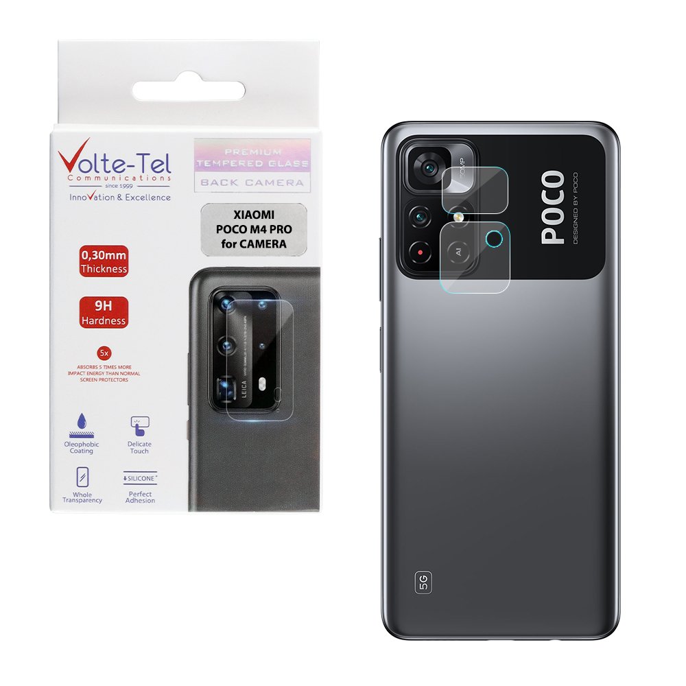 VOLTE-TEL TEMPERED GLASS XIAOMI REDMI NOTE 11T 5G/POCO M4 PRO 5G 6.6" 9H 0.30mm FOR CAMERA 2 PCS