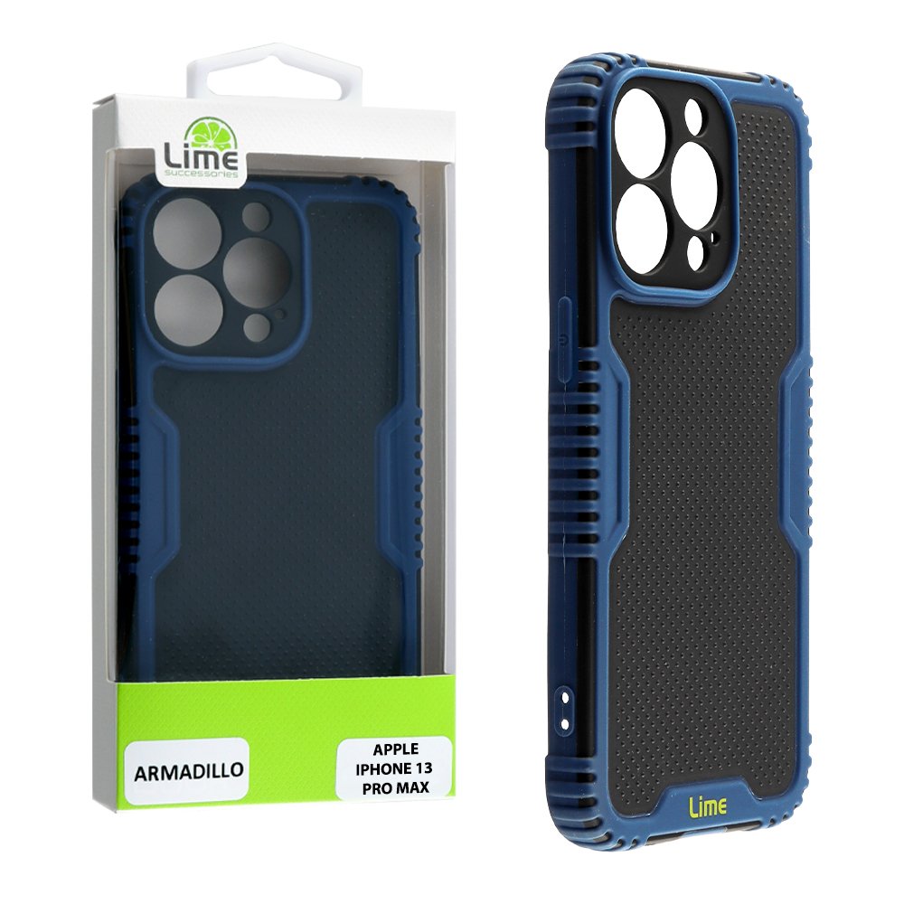 LIME ΘΗΚΗ IPHONE 13 PRO MAX 6.7" ARMADILLO FULL CAMERA PROTECTION BLUE