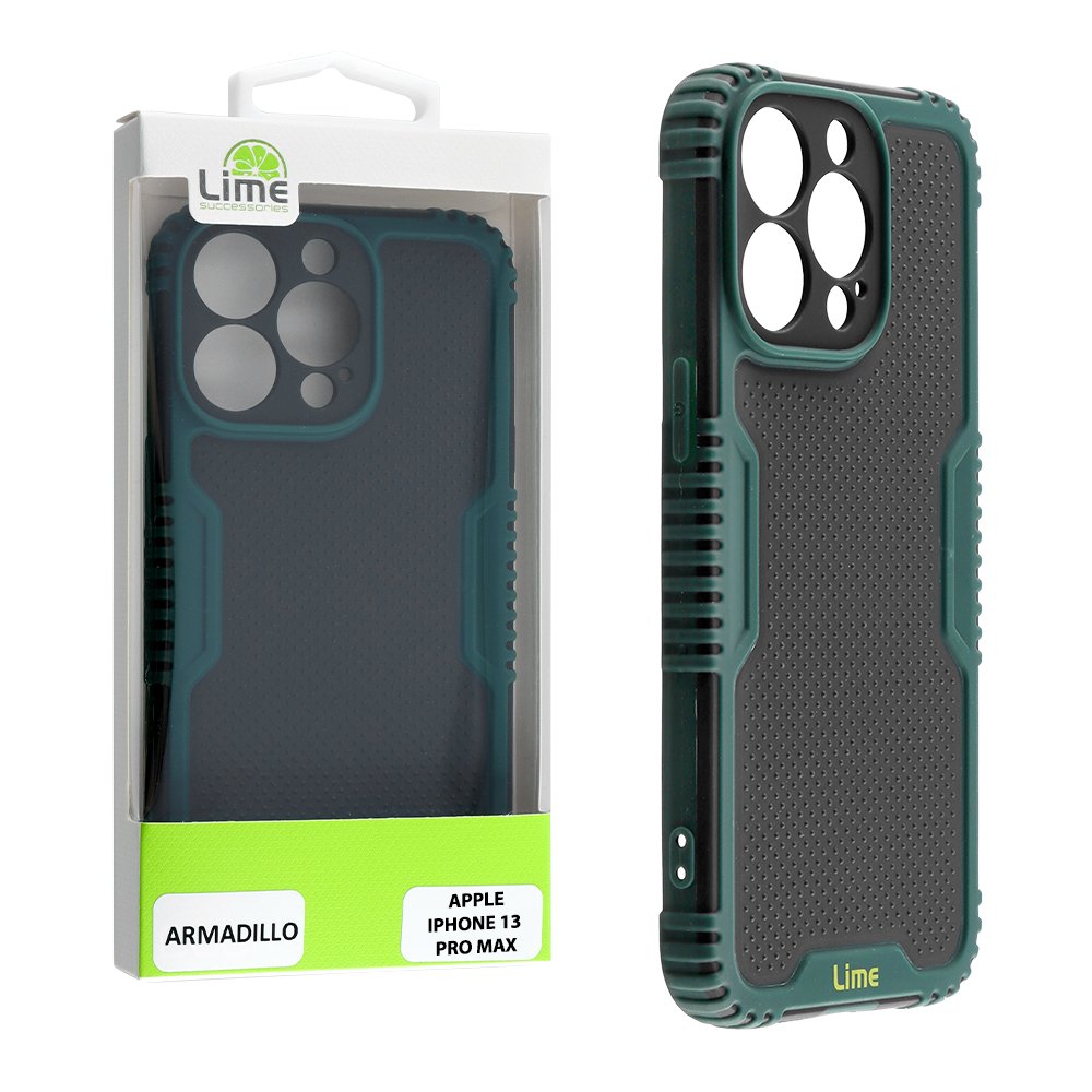 LIME ΘΗΚΗ IPHONE 13 PRO MAX 6.7" ARMADILLO FULL CAMERA PROTECTION GREEN