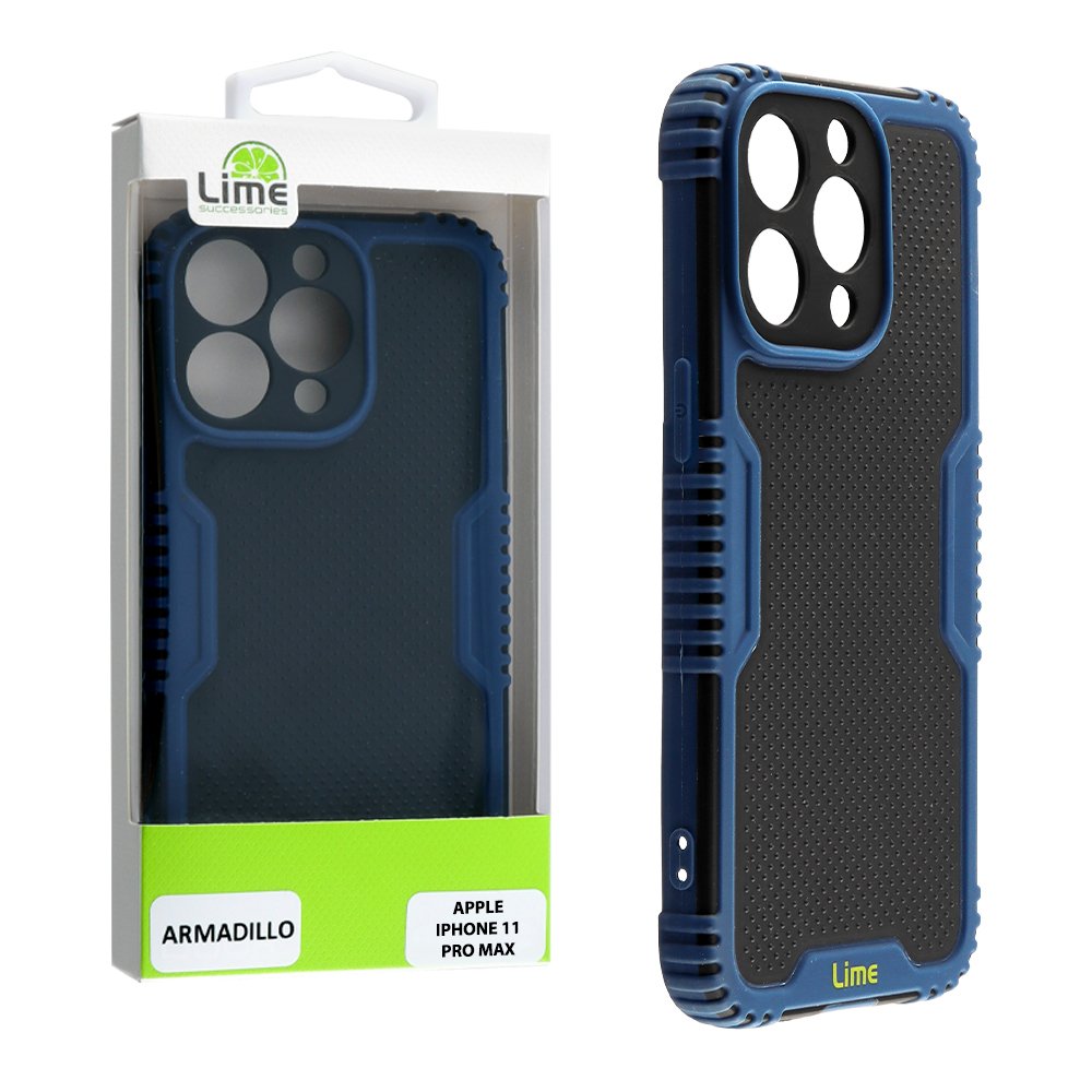 LIME ΘΗΚΗ IPHONE 11 PRO MAX 6.5" ARMADILLO FULL CAMERA PROTECTION BLUE