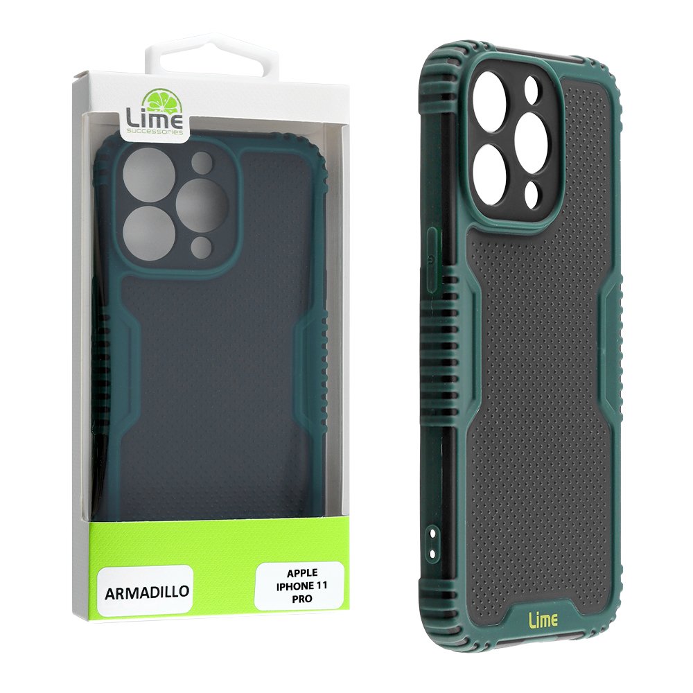 LIME ΘΗΚΗ IPHONE 11 PRO 5.8" ARMADILLO FULL CAMERA PROTECTION GREEN