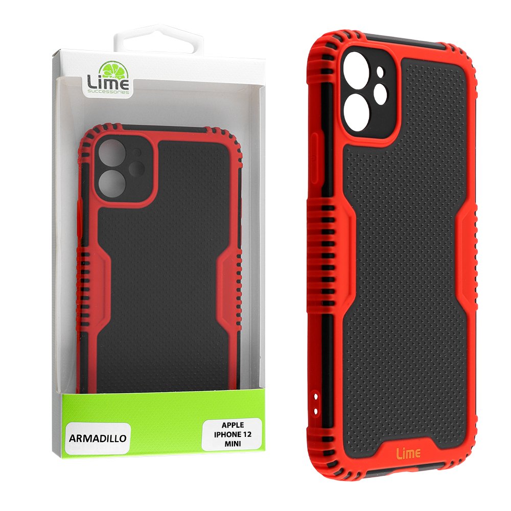 LIME ΘΗΚΗ IPHONE 12 MINI 5.4" ARMADILLO FULL CAMERA PROTECTION RED