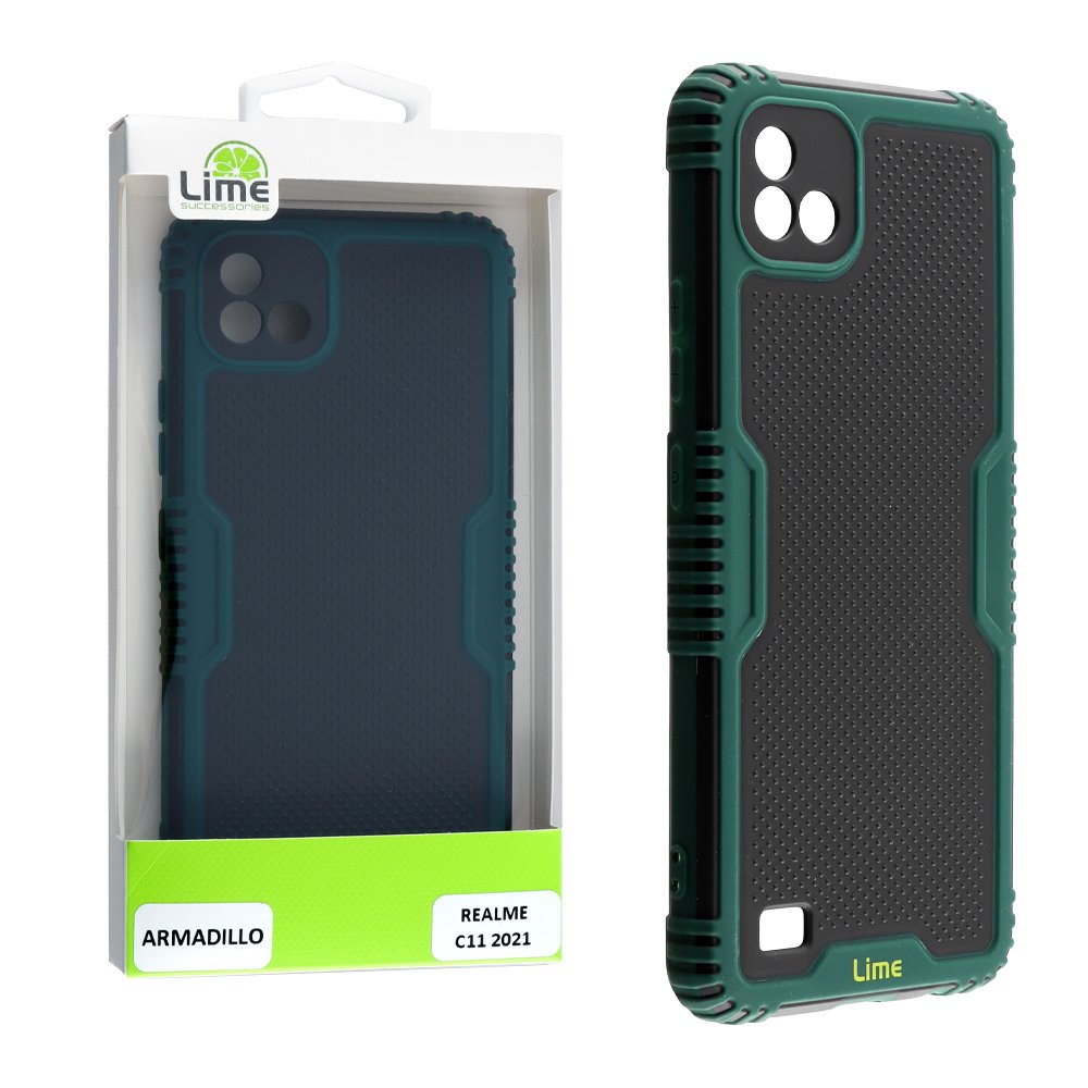 LIME ΘΗΚΗ REALME C11 2021 6.52" ARMADILLO FULL CAMERA PROTECTION GREEN