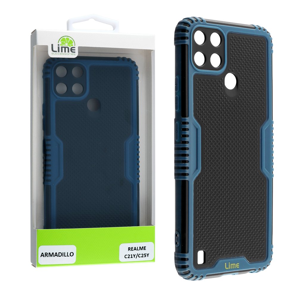 LIME ΘΗΚΗ REALME C21Y/C25Y 6.5" ARMADILLO FULL CAMERA PROTECTION BLUE