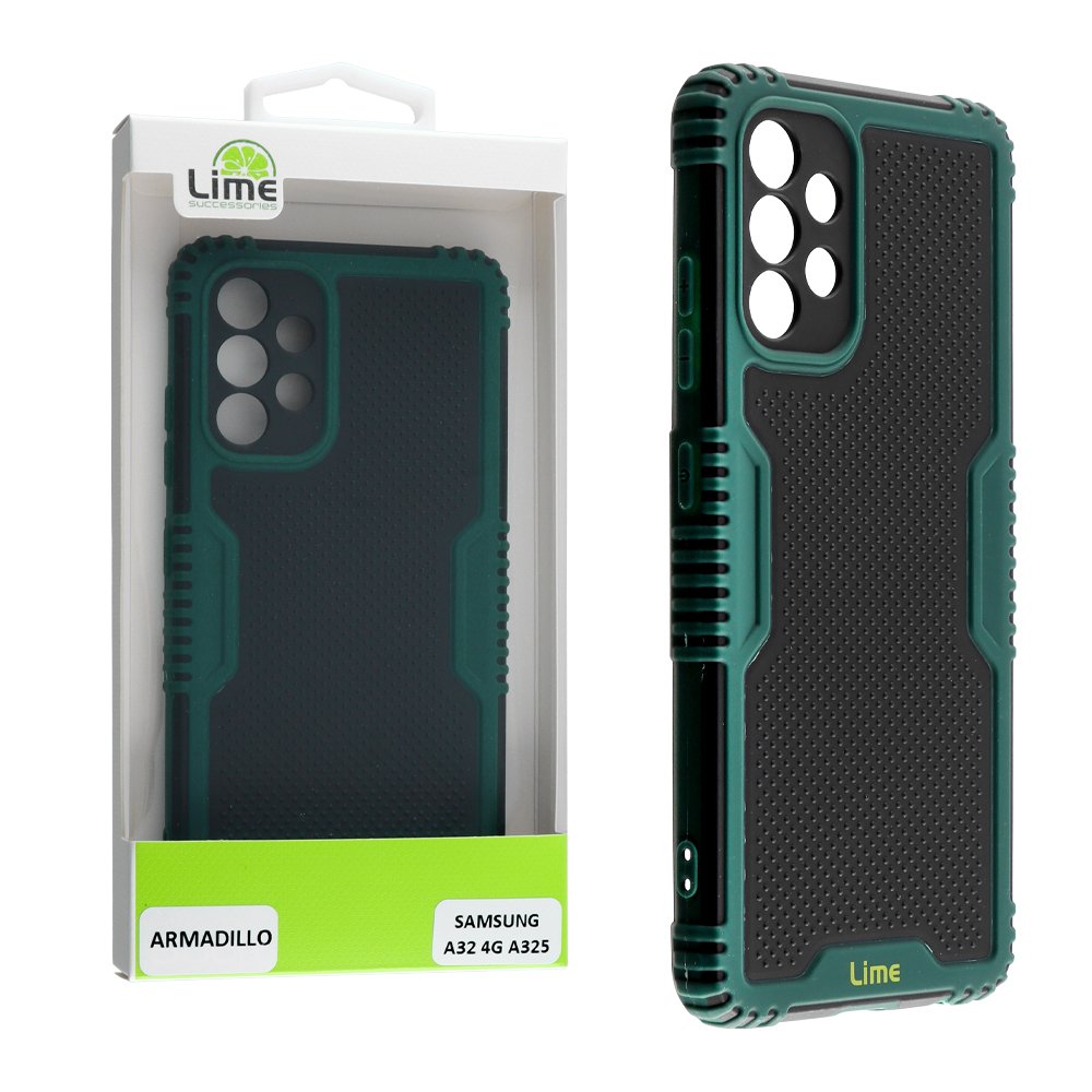 LIME ΘΗΚΗ SAMSUNG A32 4G A325 6.4" ARMADILLO FULL CAMERA PROTECTION GREEN
