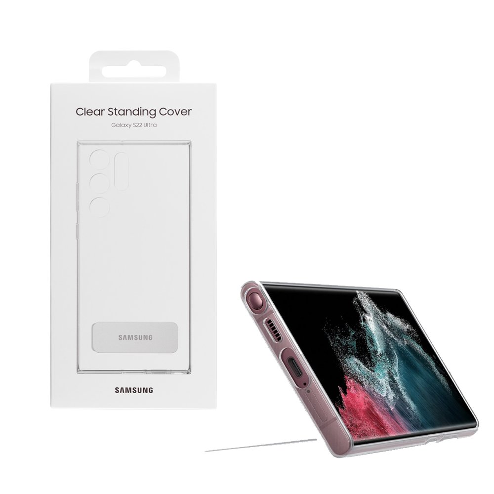 ΘΗΚΗ SAMSUNG S22 ULTRA 5G S908 CLEAR COVER STANDING EF-JS908CTEGWW ΔΙΑΦΑΝΗ PACKING OR