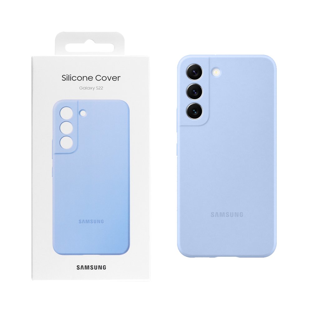 ΘΗΚΗ SAMSUNG S22 5G S901 SILICONE COVER EF-PS901TLEGWW LIGHT BLUE PACKING OR