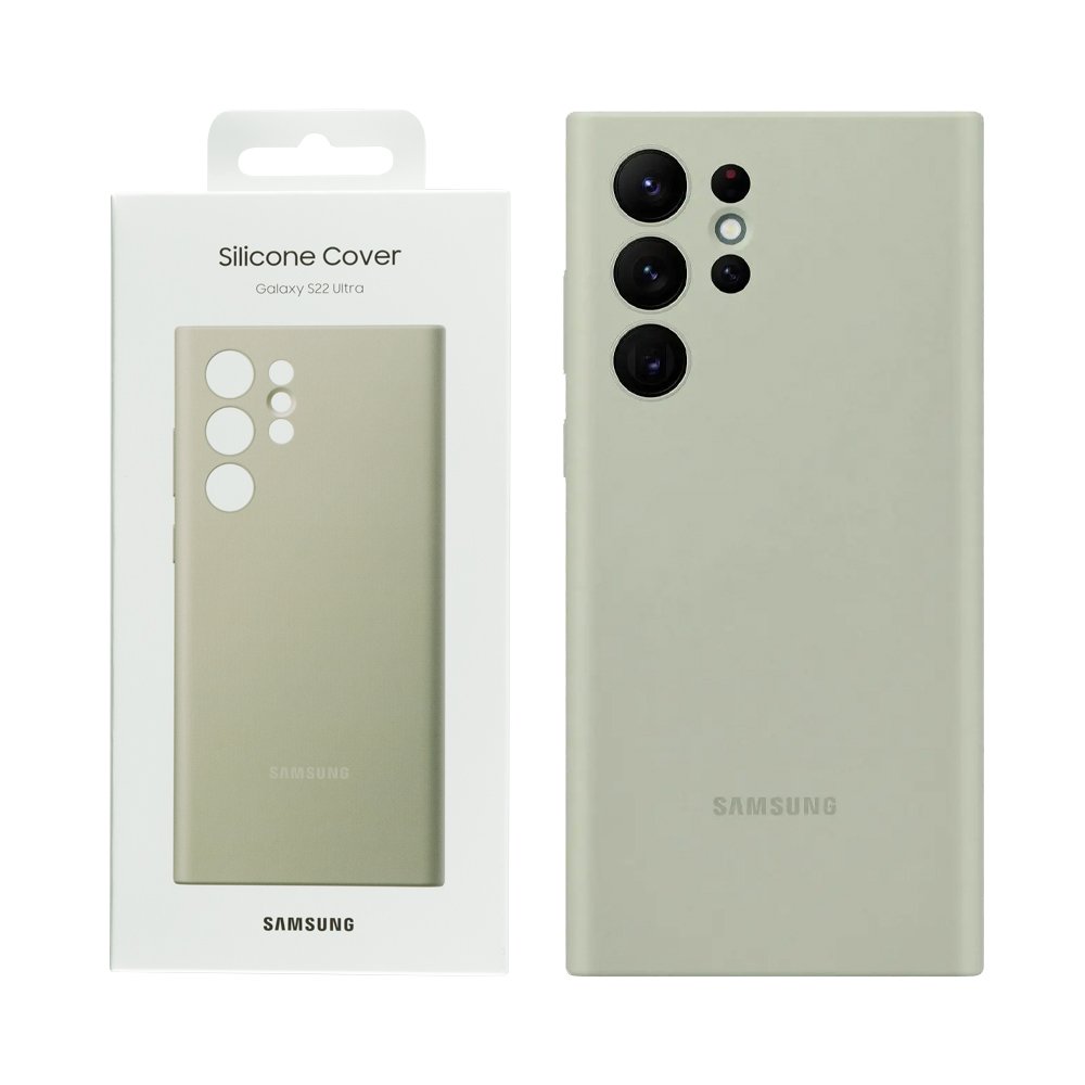 ΘΗΚΗ SAMSUNG S22 ULTRA 5G S908 SILICONE COVER EF-PS908TMEGWW OLIVE GREEN PACKING OR