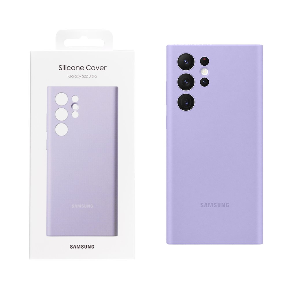 ΘΗΚΗ SAMSUNG S22 ULTRA 5G S908 SILICONE COVER EF-PS908TVEGWW LAVENDER PACKING OR