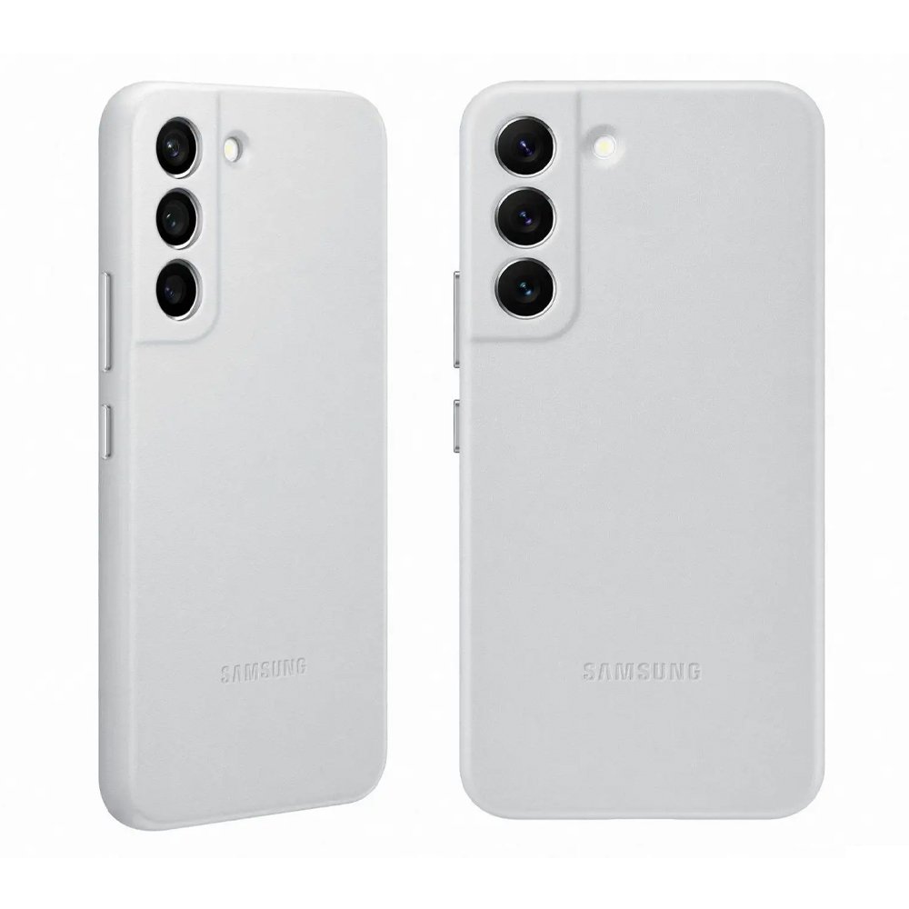ΘΗΚΗ SAMSUNG S22 5G S901 LEATHER COVER EF-VS901LJEGWW LIGHT GREY PACKING OR