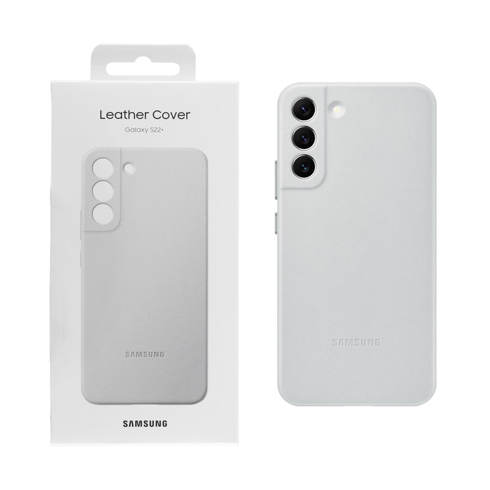 ΘΗΚΗ SAMSUNG S22 PLUS 5G S901 LEATHER COVER EF-VS906LJEGWW LIGHT GREY PACKING OR
