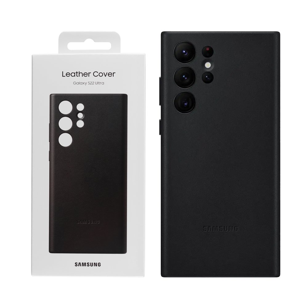 ΘΗΚΗ SAMSUNG S22 ULTRA 5G S908 LEATHER COVER EF-VS908LBEGWW BLACK PACKING OR