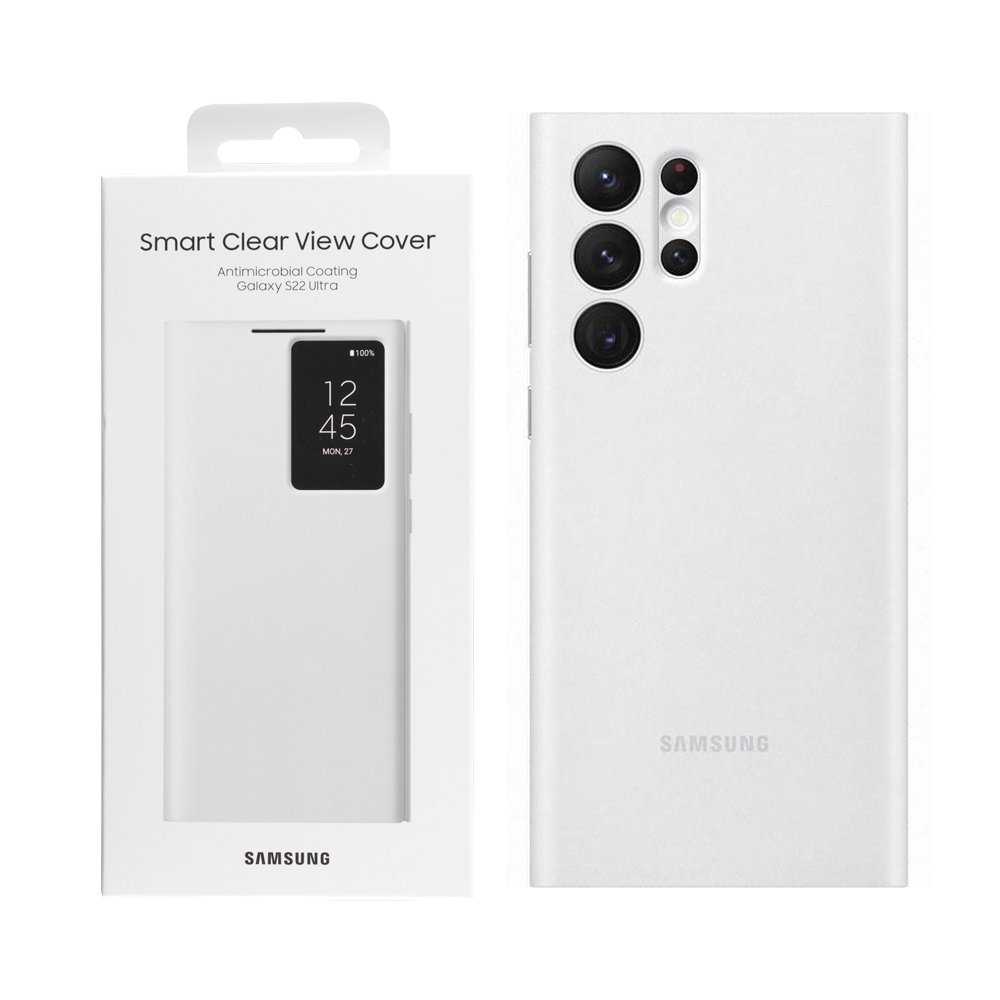 ΘΗΚΗ SAMSUNG S22 ULTRA 5G S908 CLEAR VIEW COVER EF-ZS908CWEGEE WHITE PACKING OR