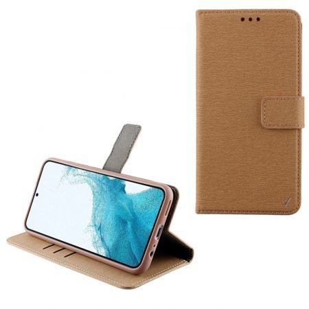 VOLTE-TEL ΘΗΚΗ SAMSUNG S22 5G S901 6.1" ALLURE MAGNET BOOK STAND CLIP GOLD