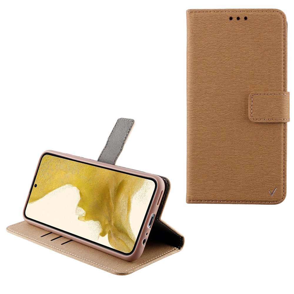 VOLTE-TEL ΘΗΚΗ SAMSUNG S22 PLUS 5G S906 6.55" ALLURE MAGNET BOOK STAND CLIP GOLD
