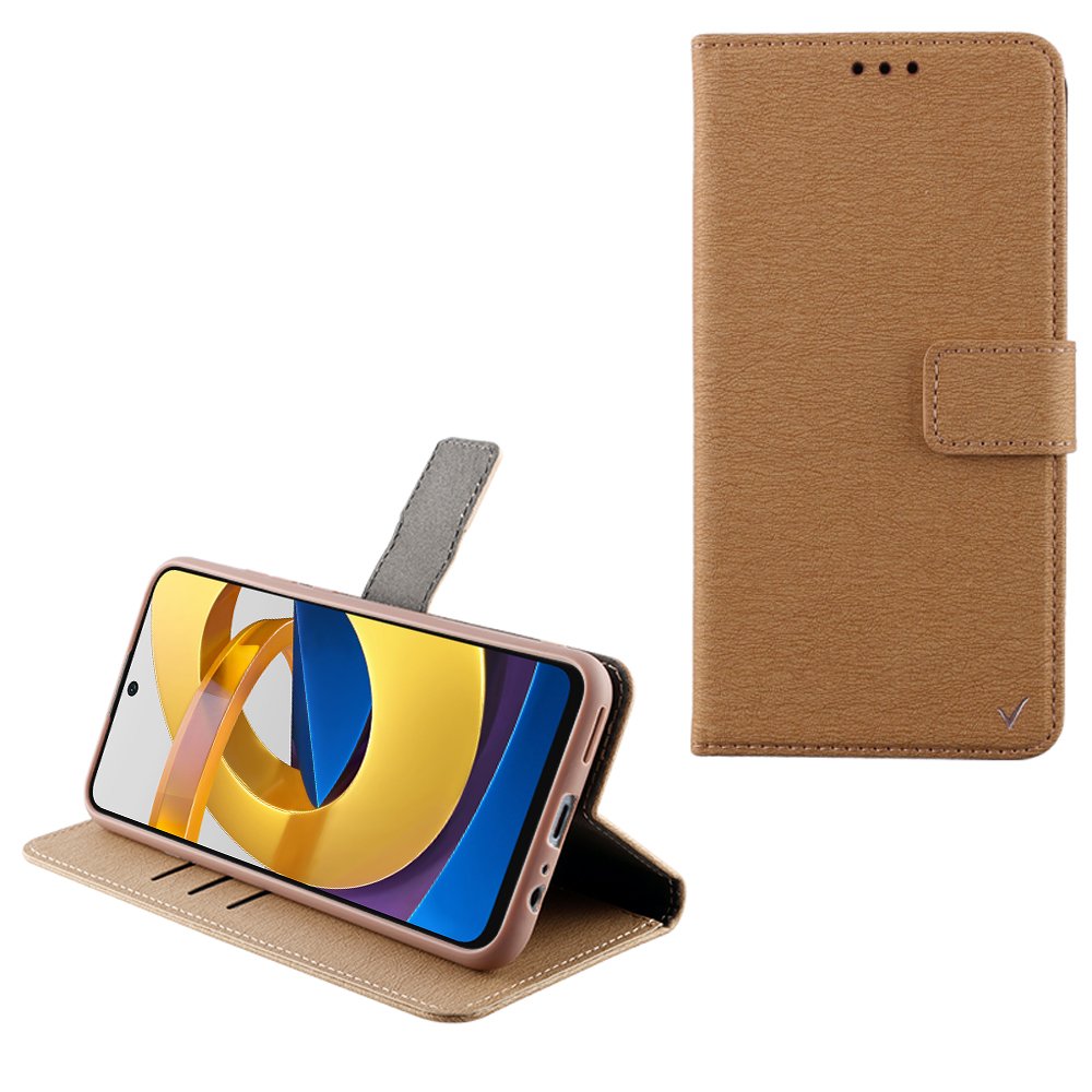 VOLTE-TEL ΘΗΚΗ XIAOMI POCO M4 PRO 5G/REDMI NOTE 11T 5G 6.6" ALLURE MAGNET BOOK STAND CLIP GOLD