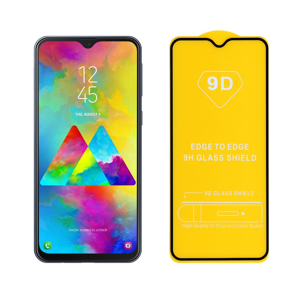 IDOL 1991 TEMPERED GLASS SAMSUNG M20 2019 M205 6.3" 9H 0.25mm 9D FULL GLUE SPECIAL FULL COVER BLACK
