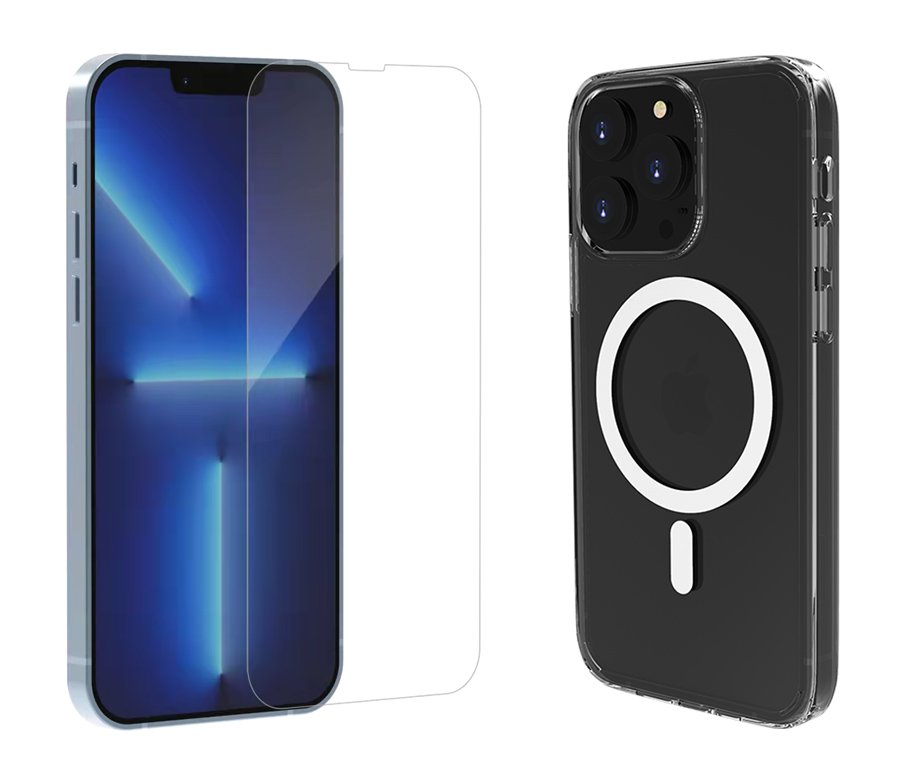 ROCKROSE θήκη & tempered glass 2.5D Premium, iPhone 13 Pro, διάφανη
