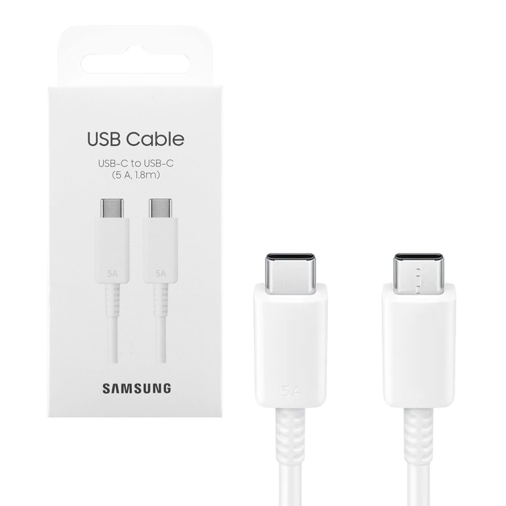 SAMSUNG EP-DX510JWEGEU TAB S8 USB-C TYPE C TO TYPE C ΦΟΡΤΙΣΗ-DATA 100W 5A 1.8m WHITE PACKING OR