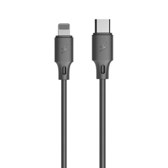 Charging Cable WK 18W PD TYPE-C/i6 Black 1m Full Speed  WDC-115 2A