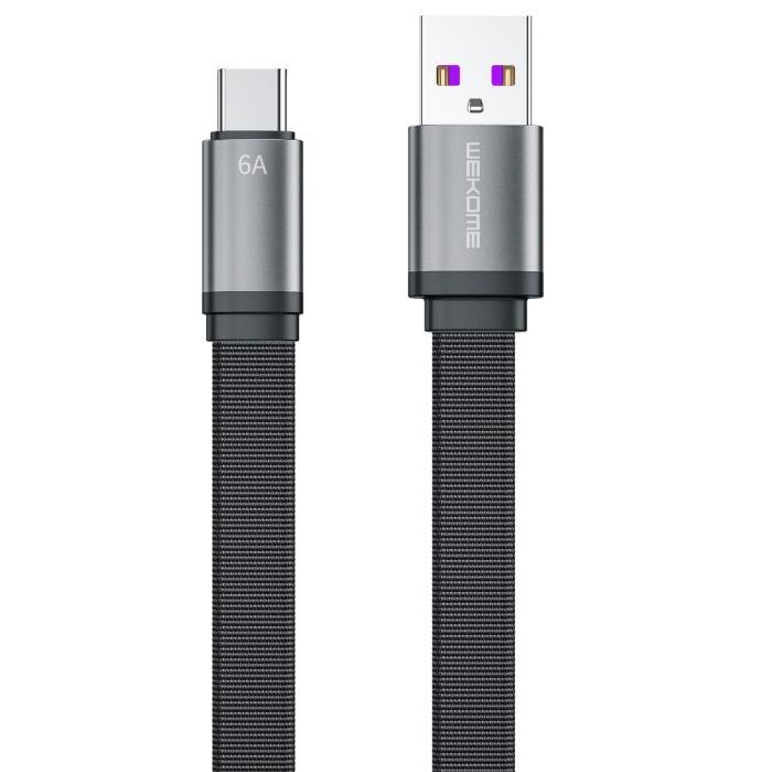 Charging Cable WK TYPE-C Black 1,5m WDC-156 6A