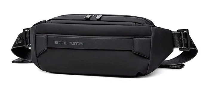 ARCTIC HUNTER τσάντα μέσης YB00043, αδιάβροχη, μαύρη