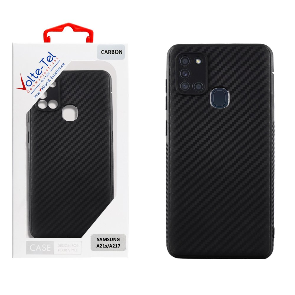 VOLTE-TEL ΘΗΚΗ SAMSUNG A21s A217 6.5" CARBON CAMERA PROTECTIVE BLACK