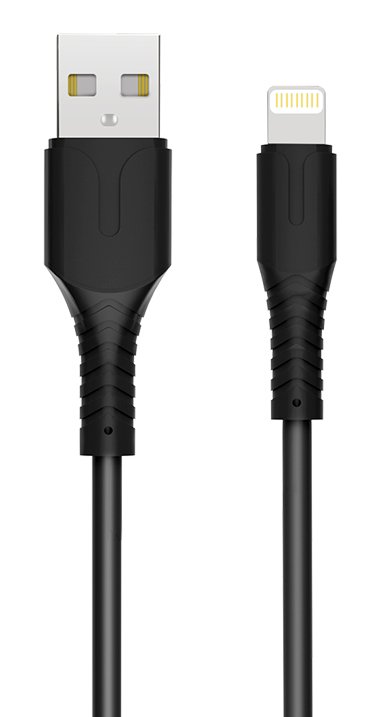 ROCKROSE καλώδιο USB σε Lightning Alpha AL, 2.4A 12W, 1m, μαύρο
